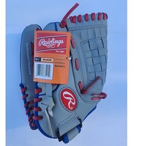 Rawlings Players Series 11.5" Baseball Glove Grey Red Blue WPL115GS New LHT